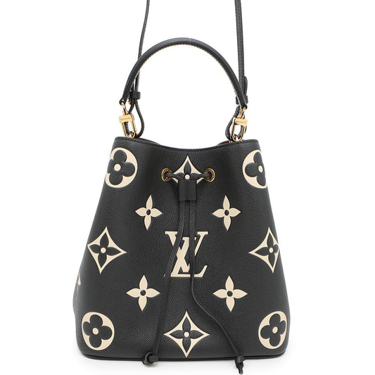 LOUIS VUITTON Neonoe Noir/Beige/BordeauxM45497 Bicolor Monogram Empreinte Leather Size MM