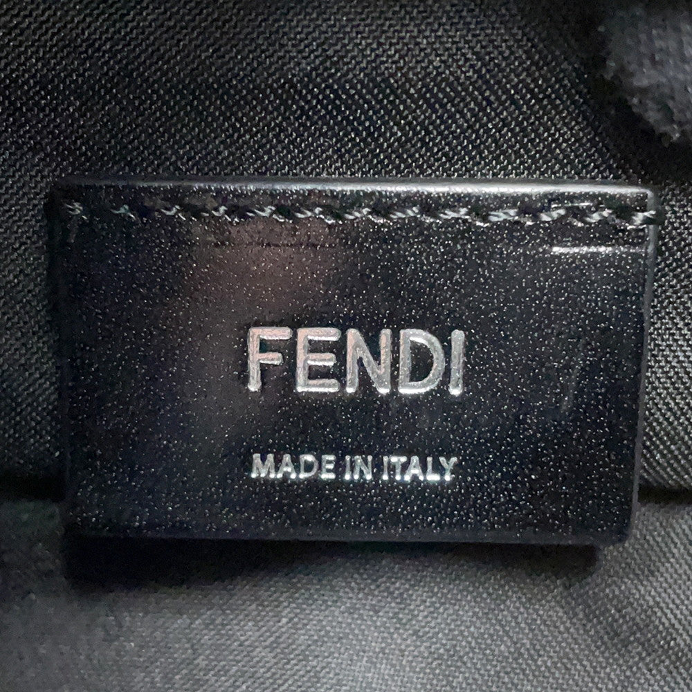 FENDI Pecan Bucket for Men Black/Yellow7VA472 Nylon Leather