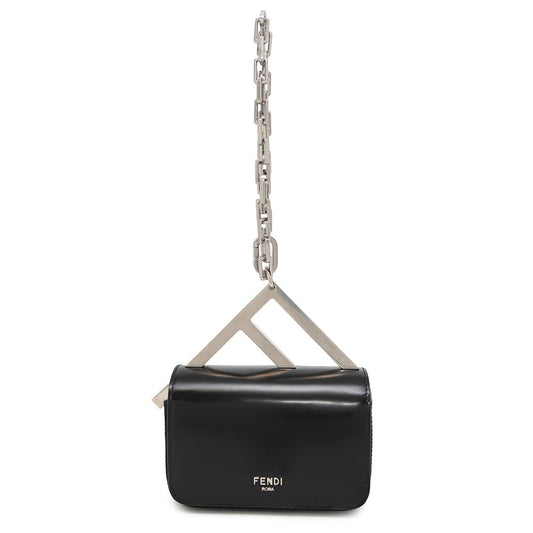 FENDI First Site ChainPouch Black7AS173 Leather Size Nano