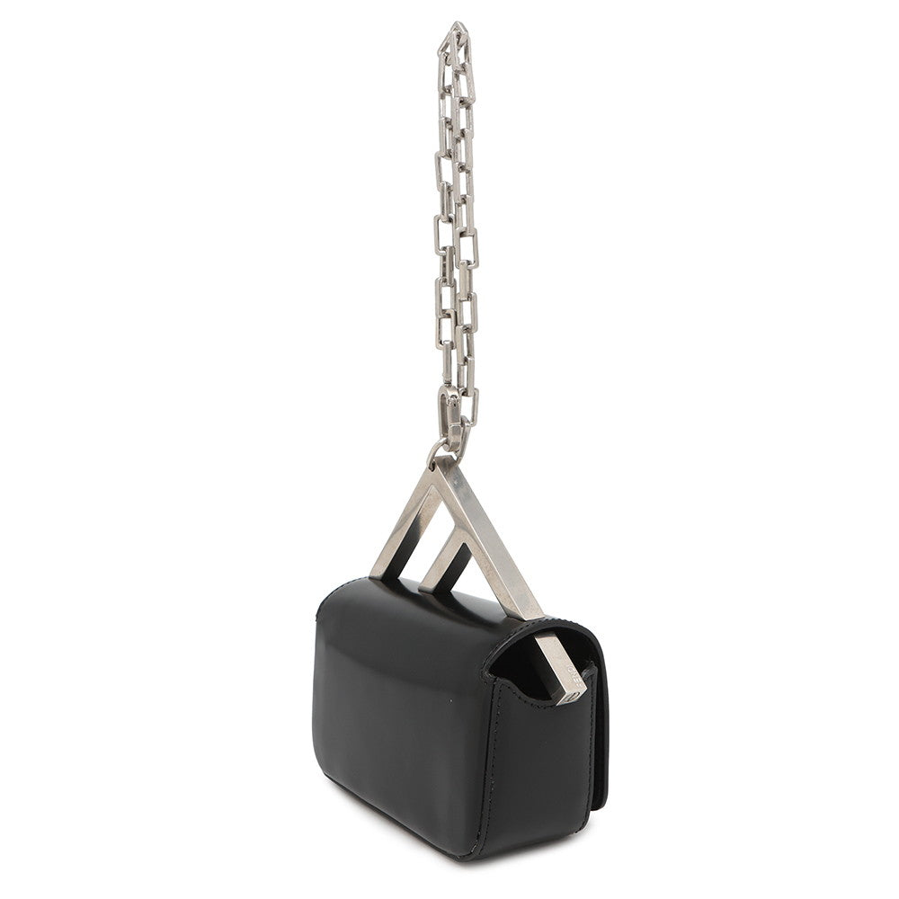 FENDI First Site ChainPouch Black7AS173 Leather Size Nano