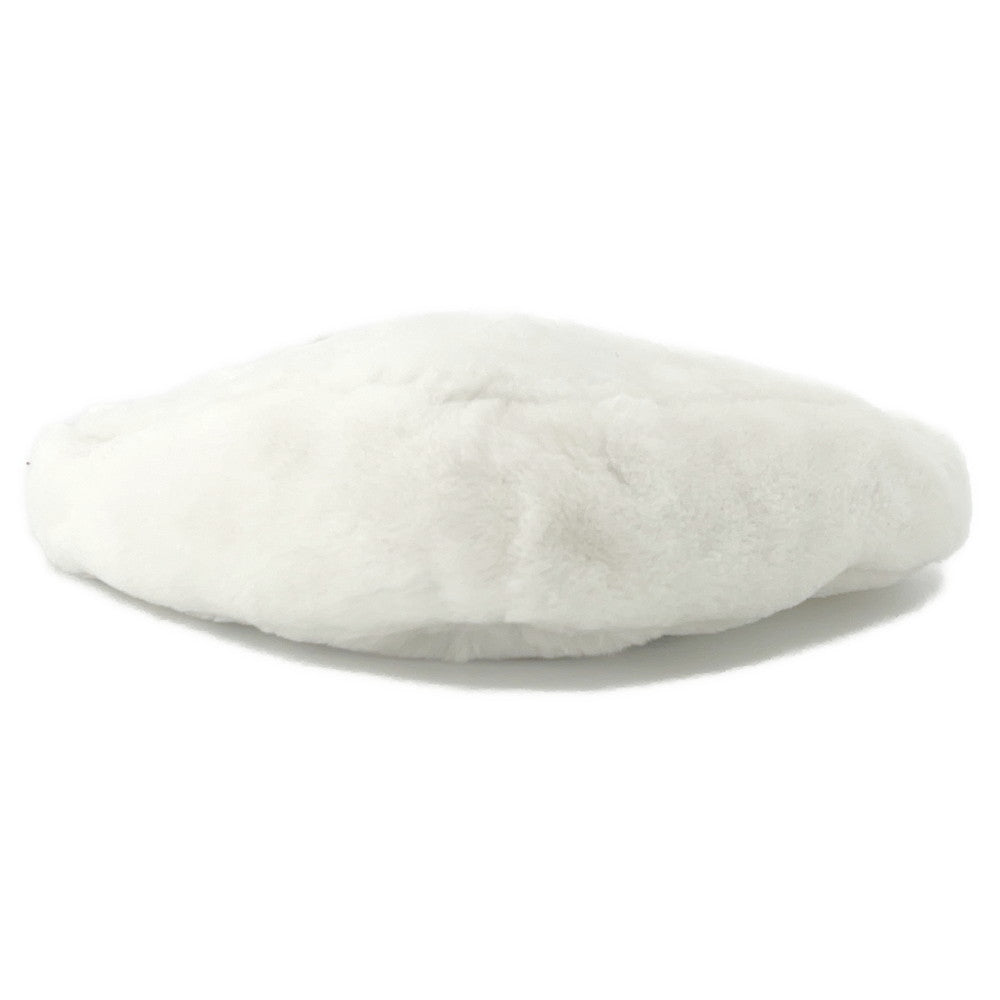 PRADA Triangle 2WAY Shoulder Bag White1BC543 Fur Leather