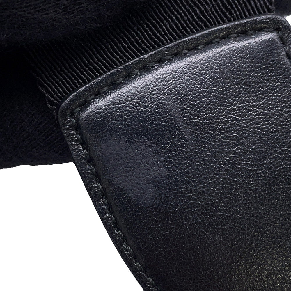PRADA Triangle 2WAY Shoulder Bag Black1BH190 Leather