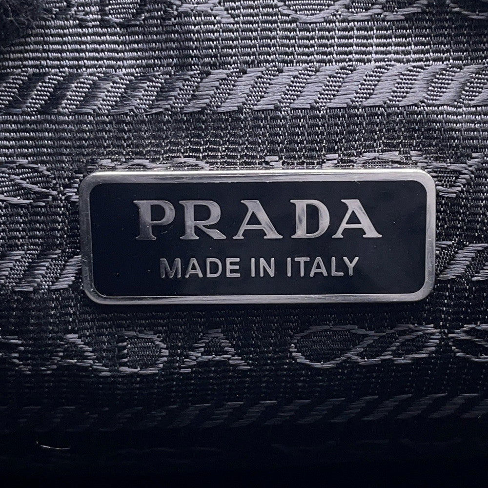 PRADA Triangle 2WAY Shoulder Bag Black1BH190 Leather