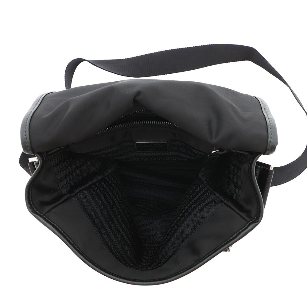 PRADA logo messenger bag Black2VD700 Nylon