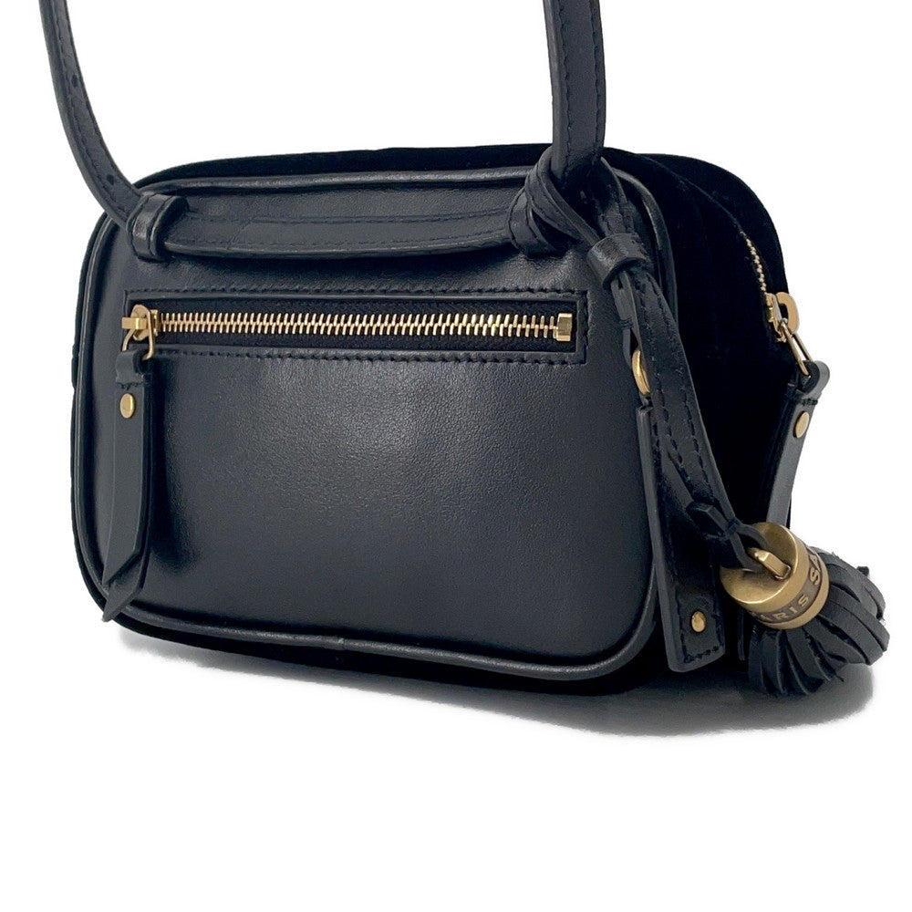 SAINT LAURENT PARIS Lu Camera Belt Bag Black534817 Velour