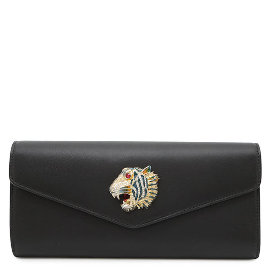 GUCCI Raja Broadway Clutch Bag Black576532 Leather