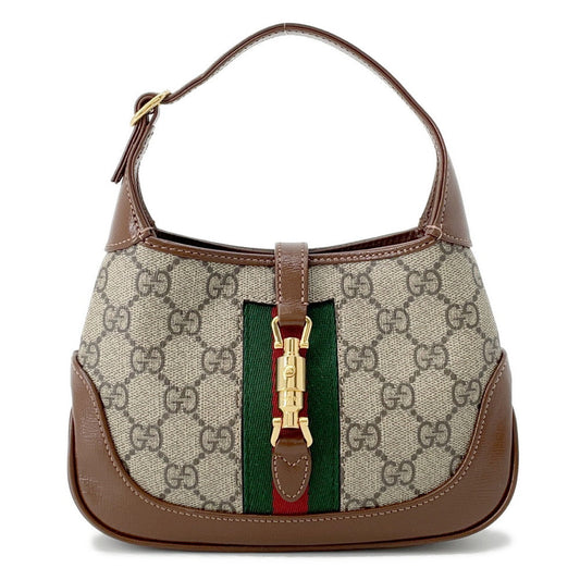 GUCCI Jackie 1961 Handbag Beige/Brown637092 PVC Leather Size Mini