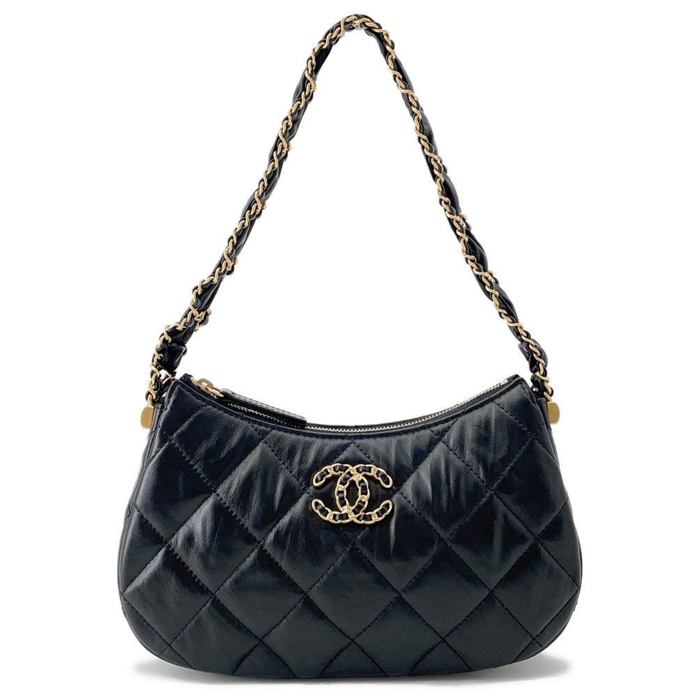 CHANEL CHANEL19 Chain Handbag BlackAP3647 Lambskin