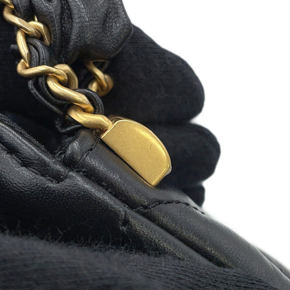 CHANEL CHANEL19 Chain Handbag BlackAP3647 Lambskin