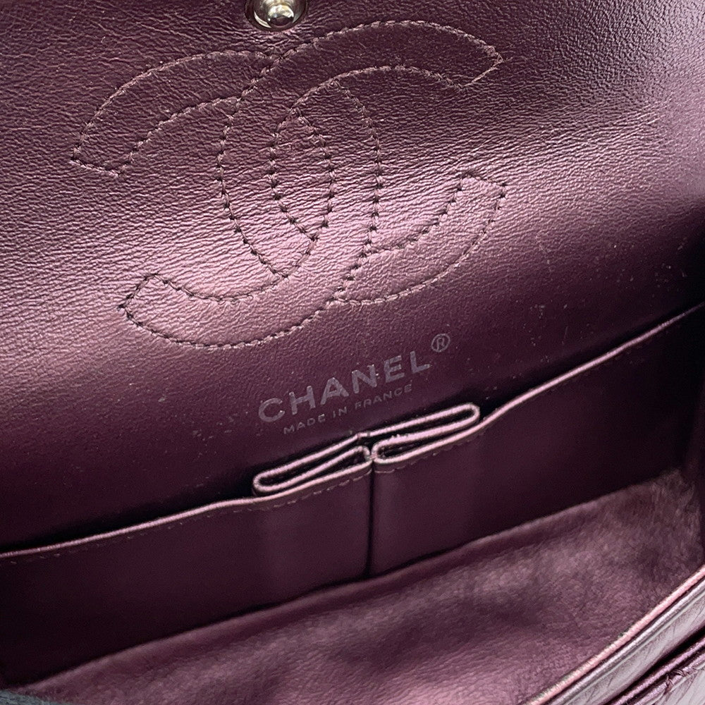 CHANEL 2.55 ChainShoulder Bag MetalicPink Lambskin Size Mini