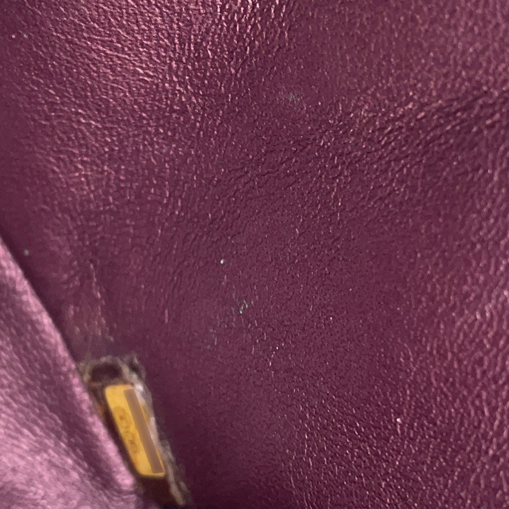 CHANEL 2.55 ChainShoulder Bag MetalicPink Lambskin Size Mini