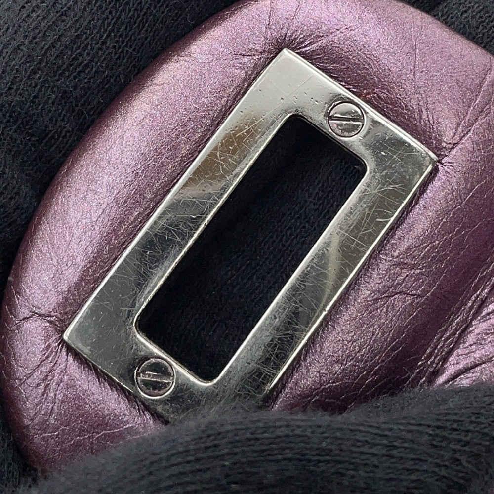 CHANEL 2.55 ChainShoulder Bag MetalicPink Lambskin Size Mini