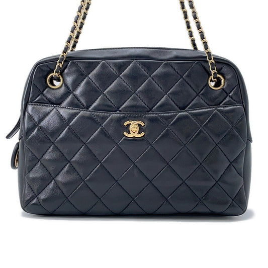 CHANEL Matelasse Camera Case ChainShoulder Bag BlackAS5181 Lambskin