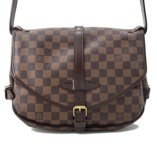 LOUIS VUITTON Saumur SPO RedN48081 Damier Ebene Canvas Size 30