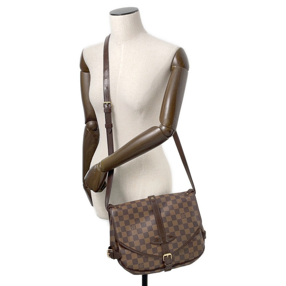 LOUIS VUITTON Saumur SPO RedN48081 Damier Ebene Canvas Size 30