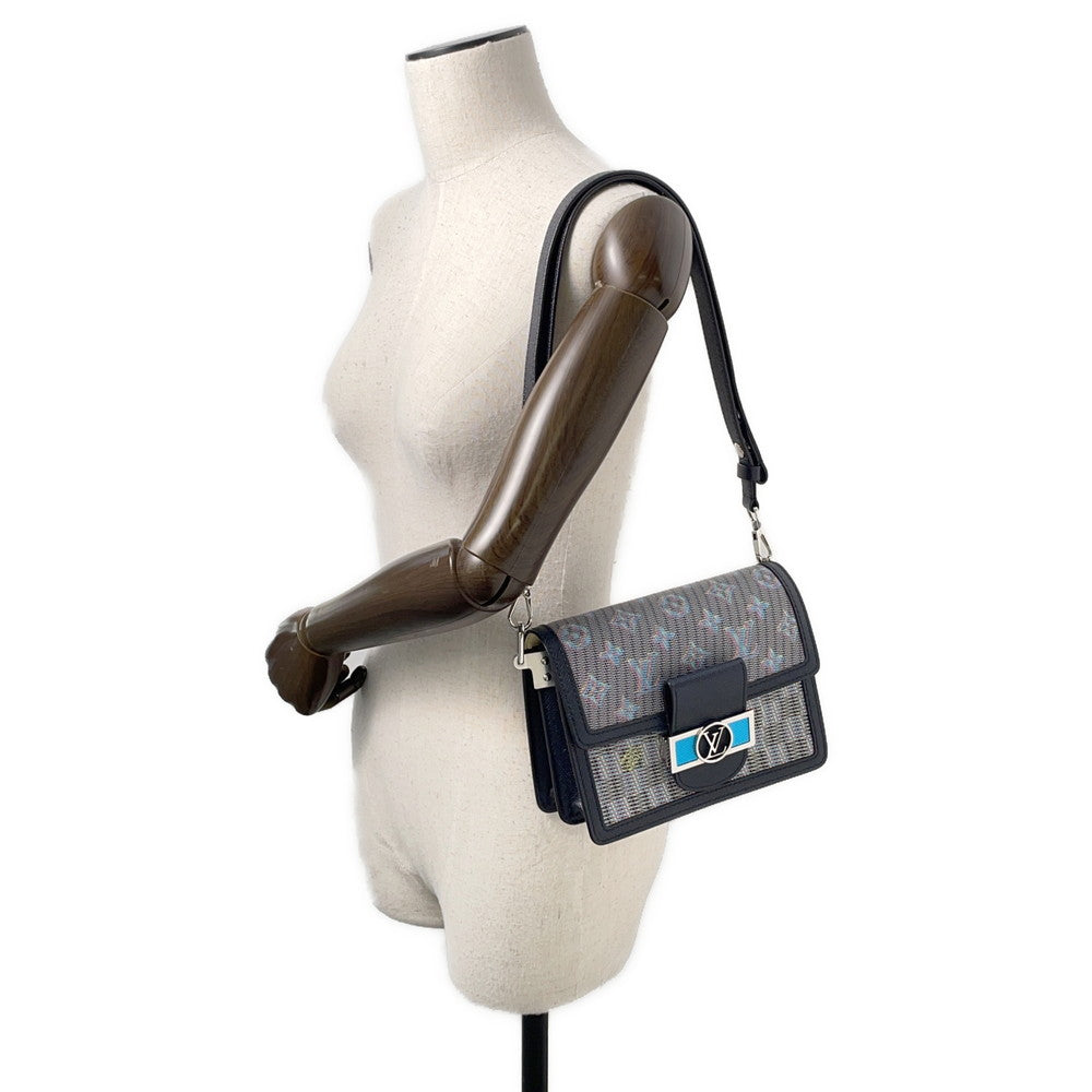 LOUIS VUITTON Dauphine Navy/MulticolorM55454 Leather Size Mini