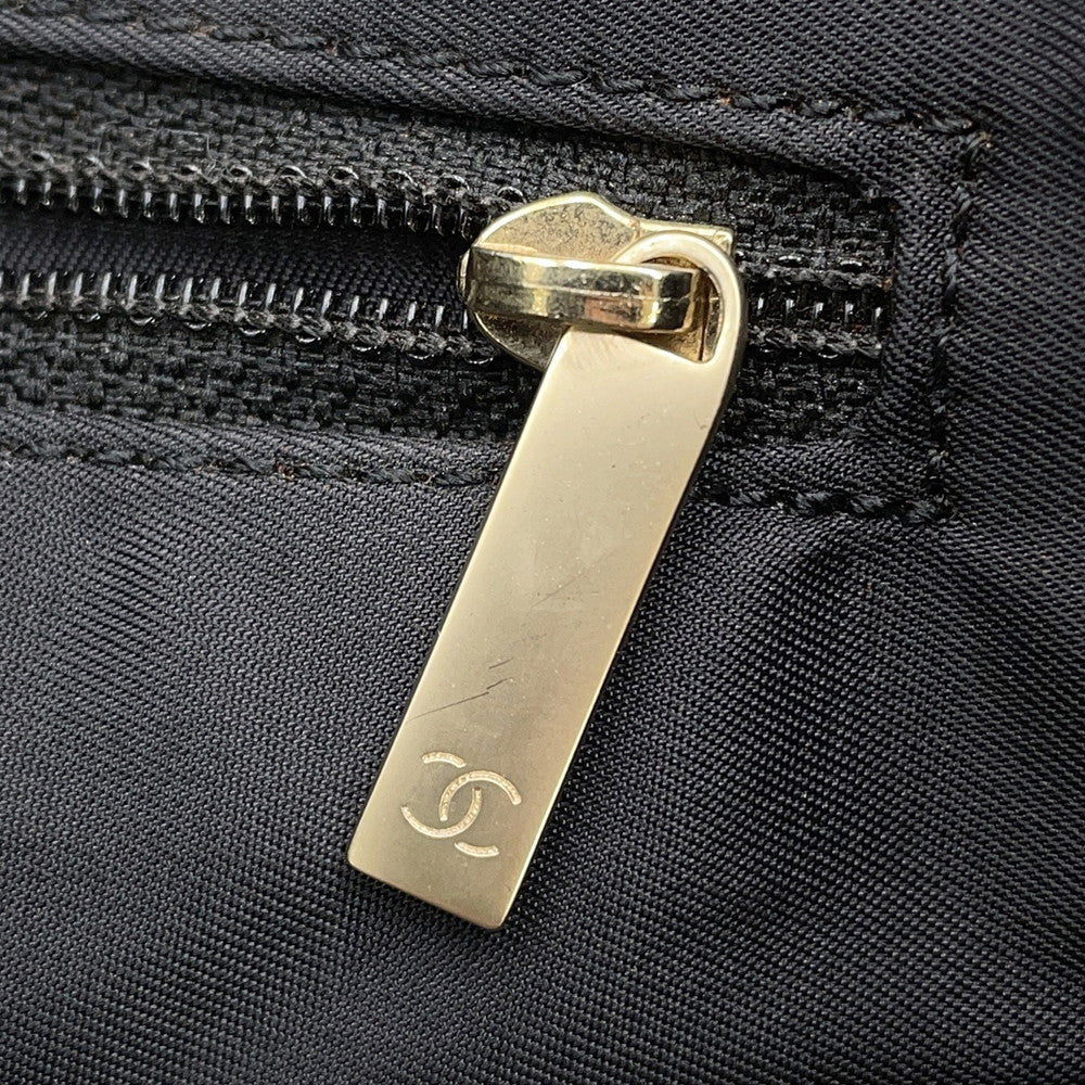 CHANEL New Travel Line Tote BlackA15991 NylonJacquard Leather Size MM