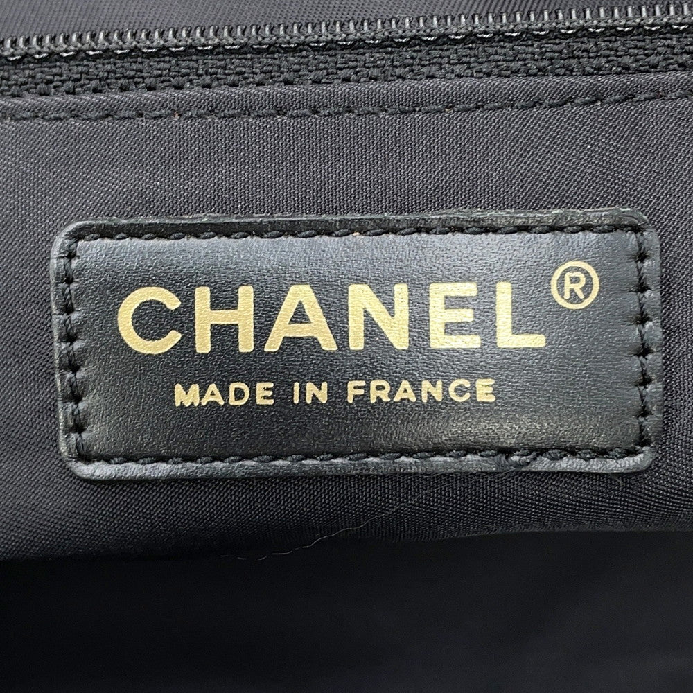 CHANEL New Travel Line Tote BlackA15991 NylonJacquard Leather Size MM