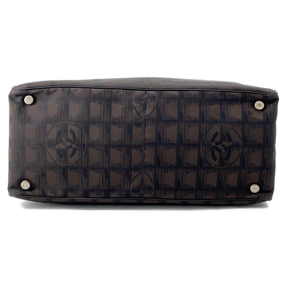 CHANEL New Travel Line Tote MarronA15991 NylonJacquard Leather Size MM