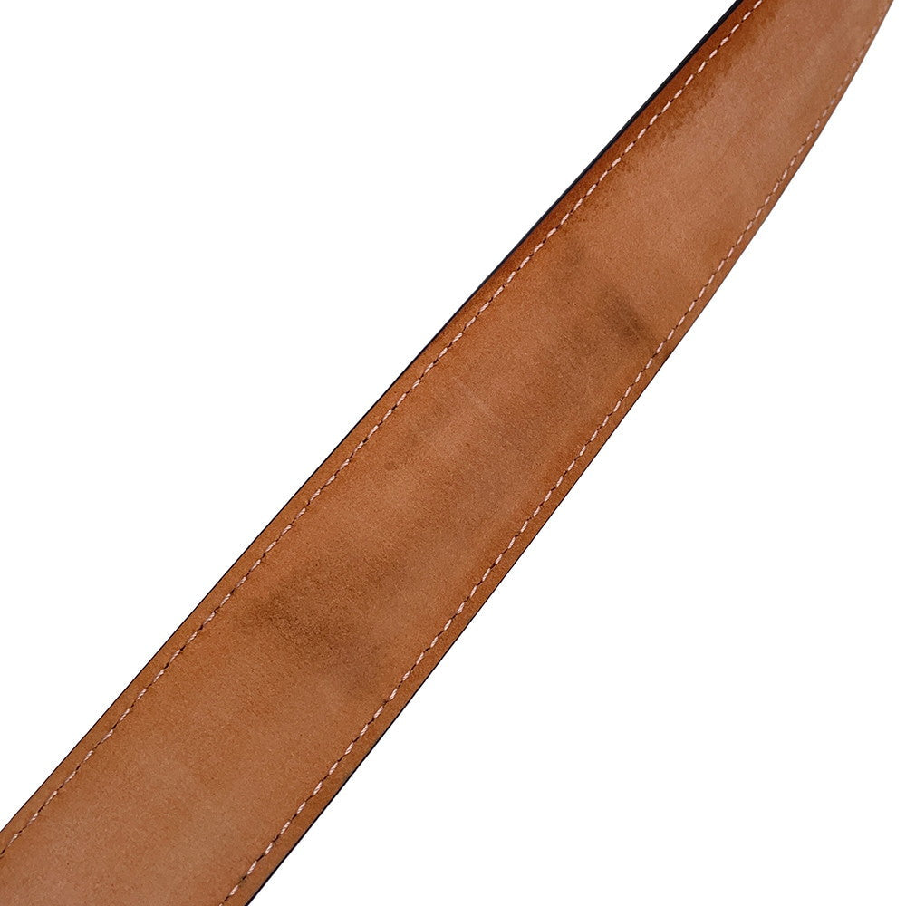 LOUIS VUITTON Utahline Exxon Belt Size 95 Brown Leather