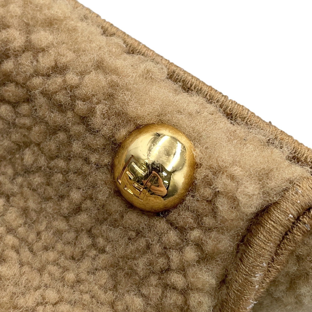 FENDI Peekaboo Icy You Brown8BN327 Mouton Size Small