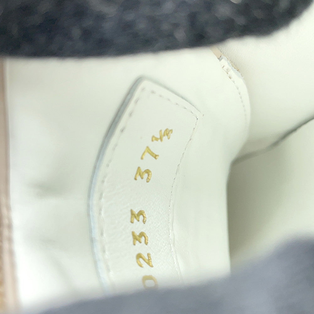 LOUIS VUITTON Time Out Line Monogram Sneakers Nude1ABR2K Suede leather Size 37H