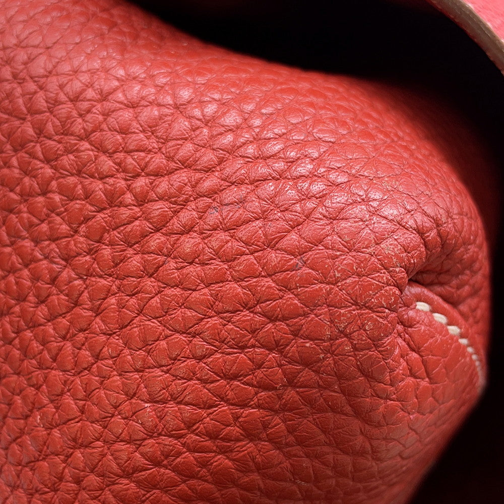 HERMES Double sense Rose Jaipur/Sanguine Taurillon Clemence Size 45