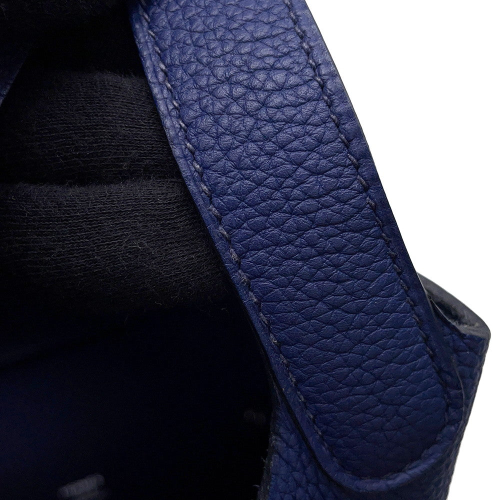 HERMES Picotin Lock Blue Encre Taurillon Clemence Size PM