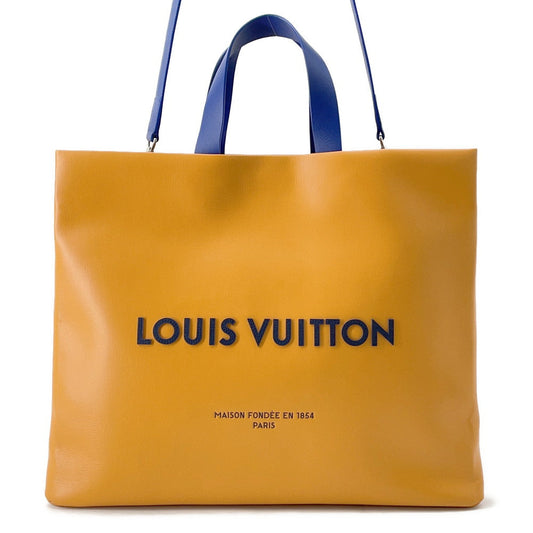LOUIS VUITTON Shopper tote SaffronM24457 Leather Size MM
