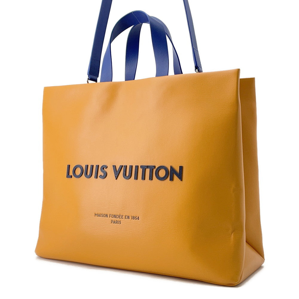 LOUIS VUITTON Shopper tote SaffronM24457 Leather Size MM
