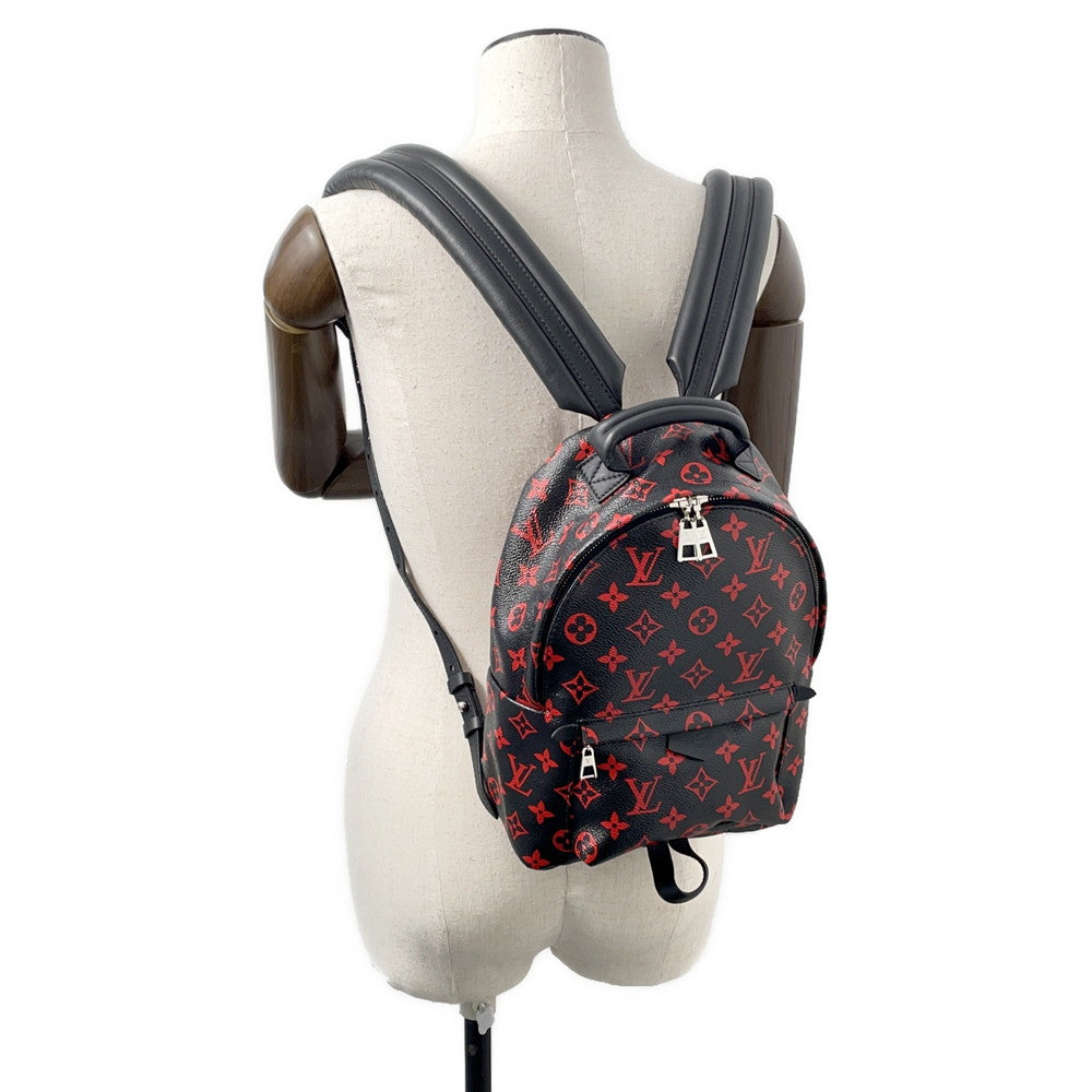 LOUIS VUITTON Palm Springs Backpack Noir/Red/KhakiM41458 Monogram / Anfra Rouge Size PM