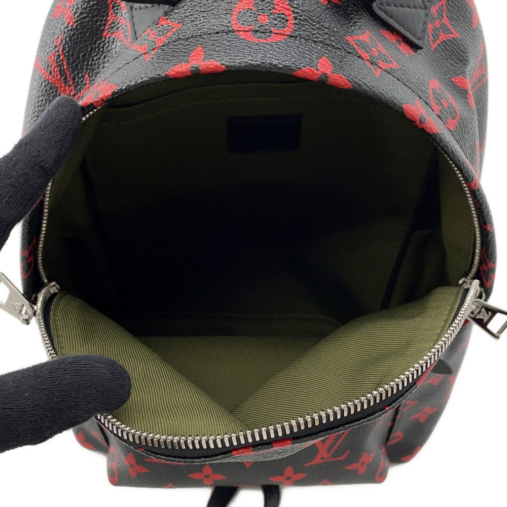 LOUIS VUITTON Palm Springs Backpack Noir/Red/KhakiM41458 Monogram / Anfra Rouge Size PM