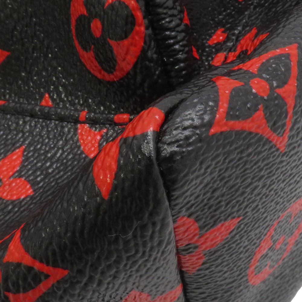 LOUIS VUITTON Palm Springs Backpack Noir/Red/KhakiM41458 Monogram / Anfra Rouge Size PM