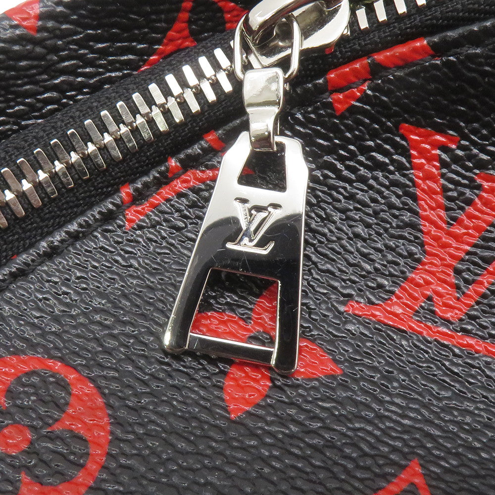 LOUIS VUITTON Palm Springs Backpack Noir/Red/KhakiM41458 Monogram / Anfra Rouge Size PM