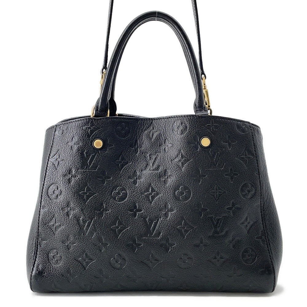 LOUIS VUITTON Montaigne NoirM41048 Monogram Empreinte Leather Size MM