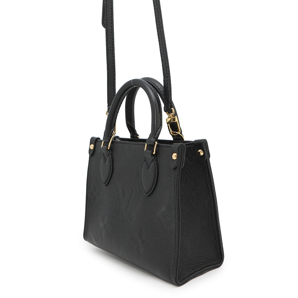 LOUIS VUITTON Onthego NoirM46993 Monogram Empreinte Leather Size BB