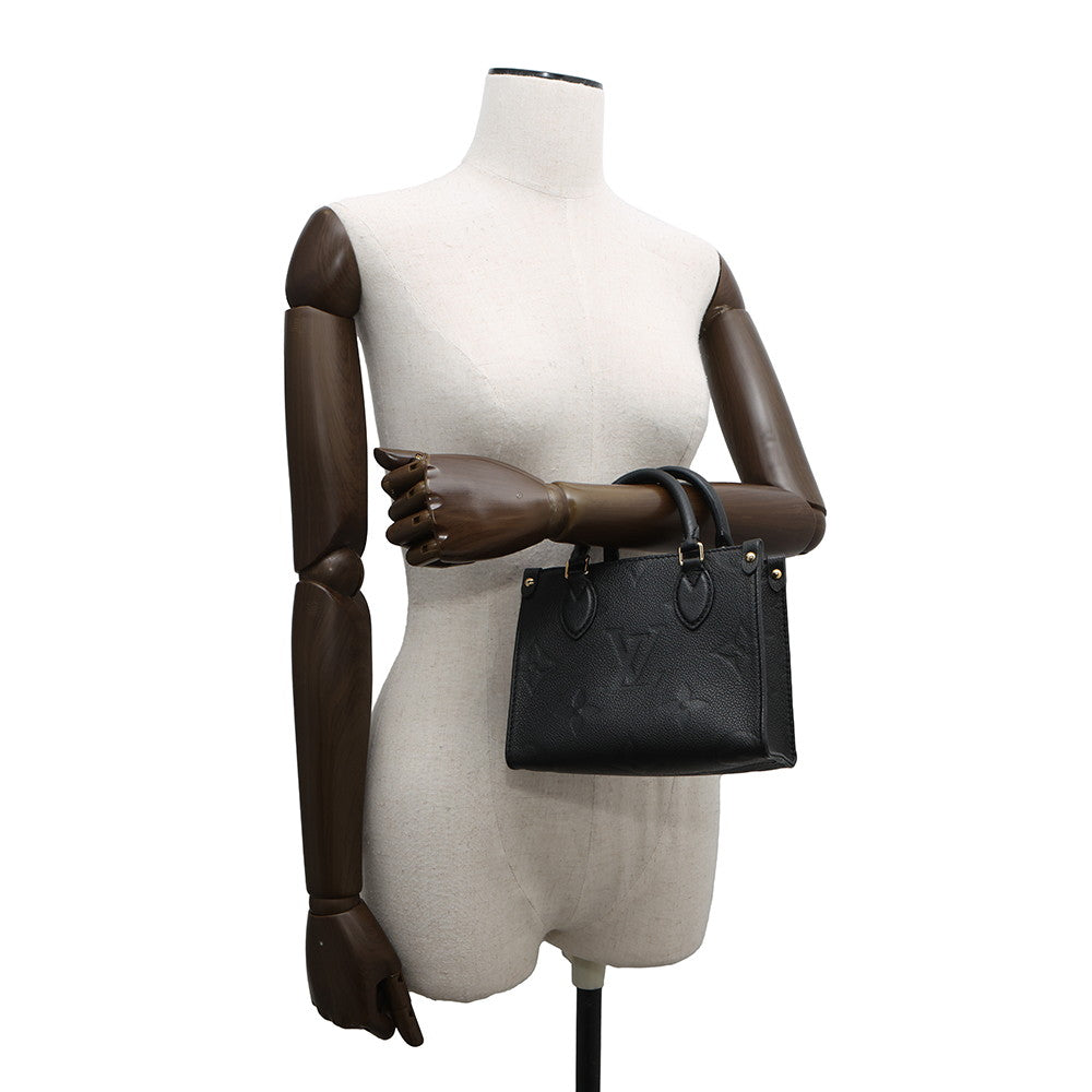 LOUIS VUITTON Onthego NoirM46993 Monogram Empreinte Leather Size BB