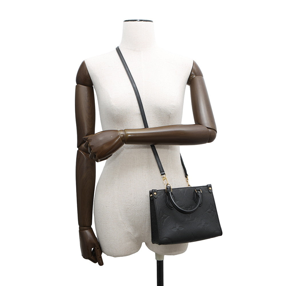 LOUIS VUITTON Onthego NoirM46993 Monogram Empreinte Leather Size BB