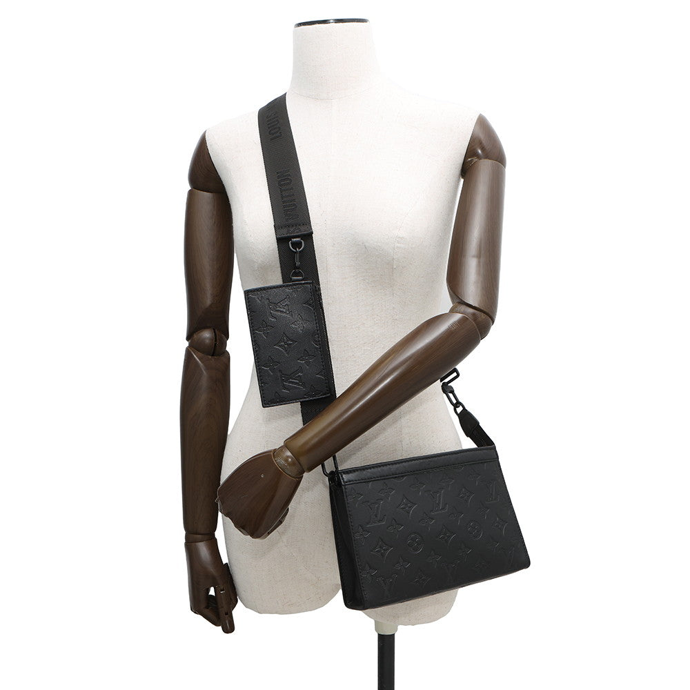 LOUIS VUITTON Gaston Wearable Wallet NoirM81115 Monogram Shadow