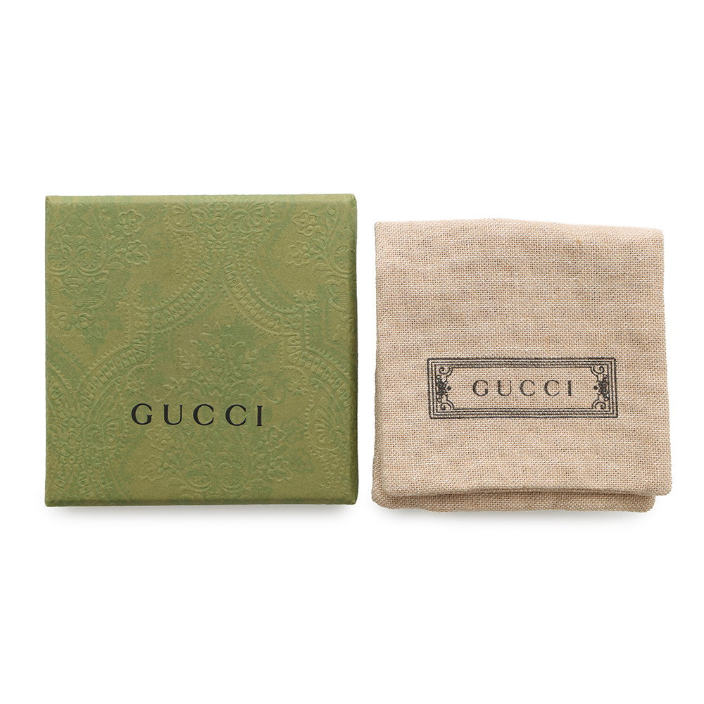 GUCCI Interlocking G 2way Single Earrings Pink Metal Rhinestone