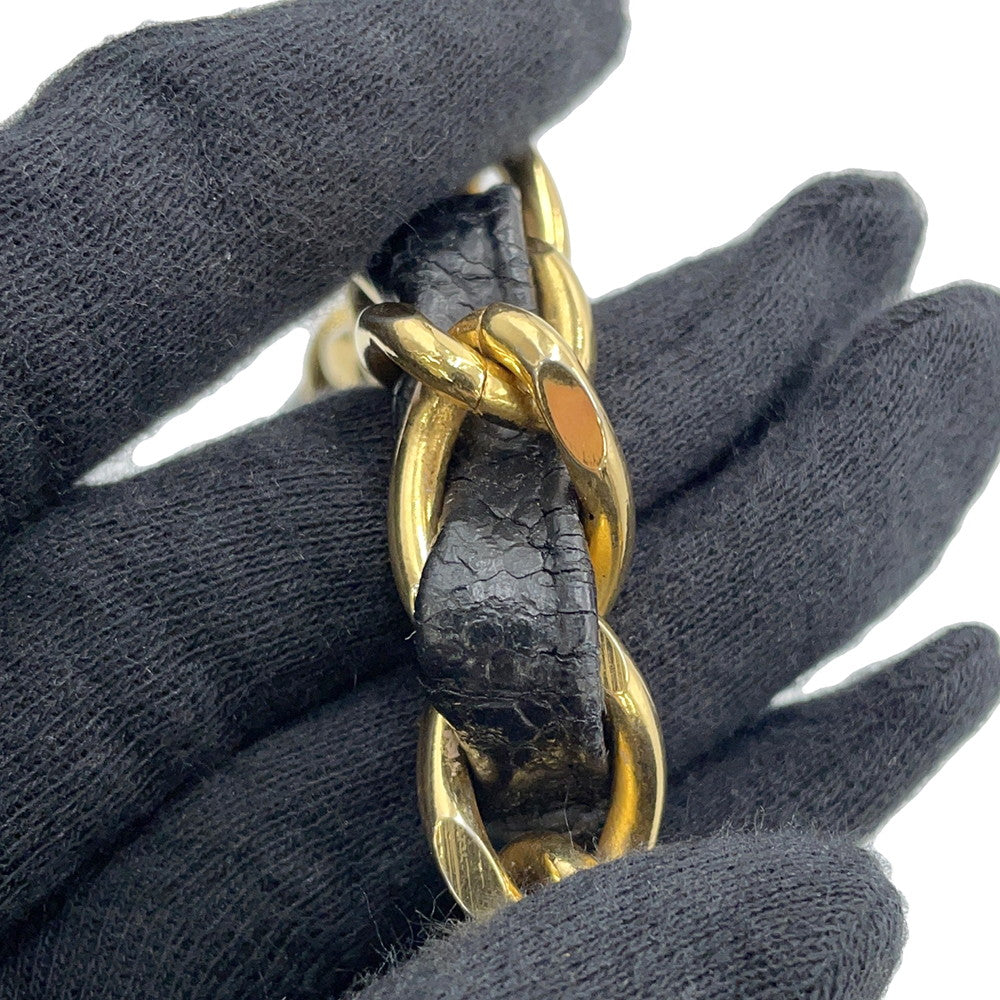 CHANEL V Stitch ChainShoulder Bag Black Caviar Leather