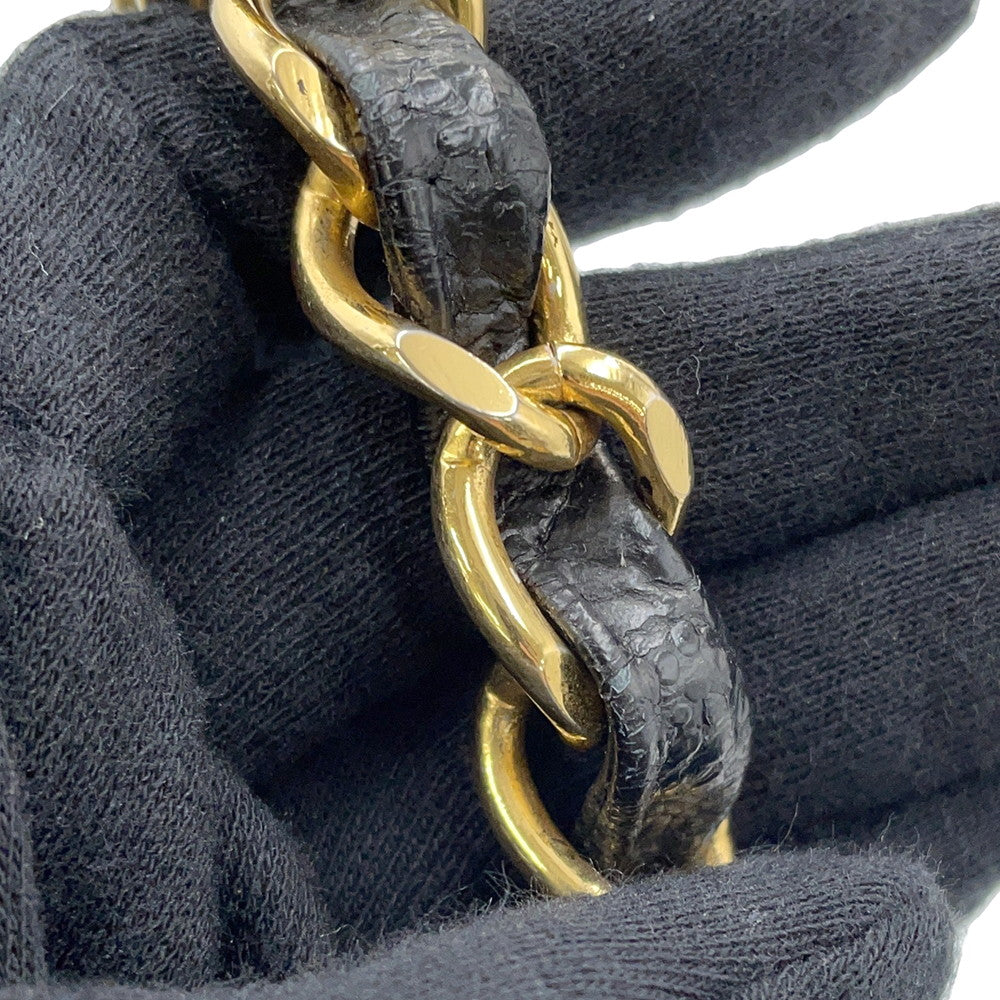 CHANEL V Stitch ChainShoulder Bag Black Caviar Leather