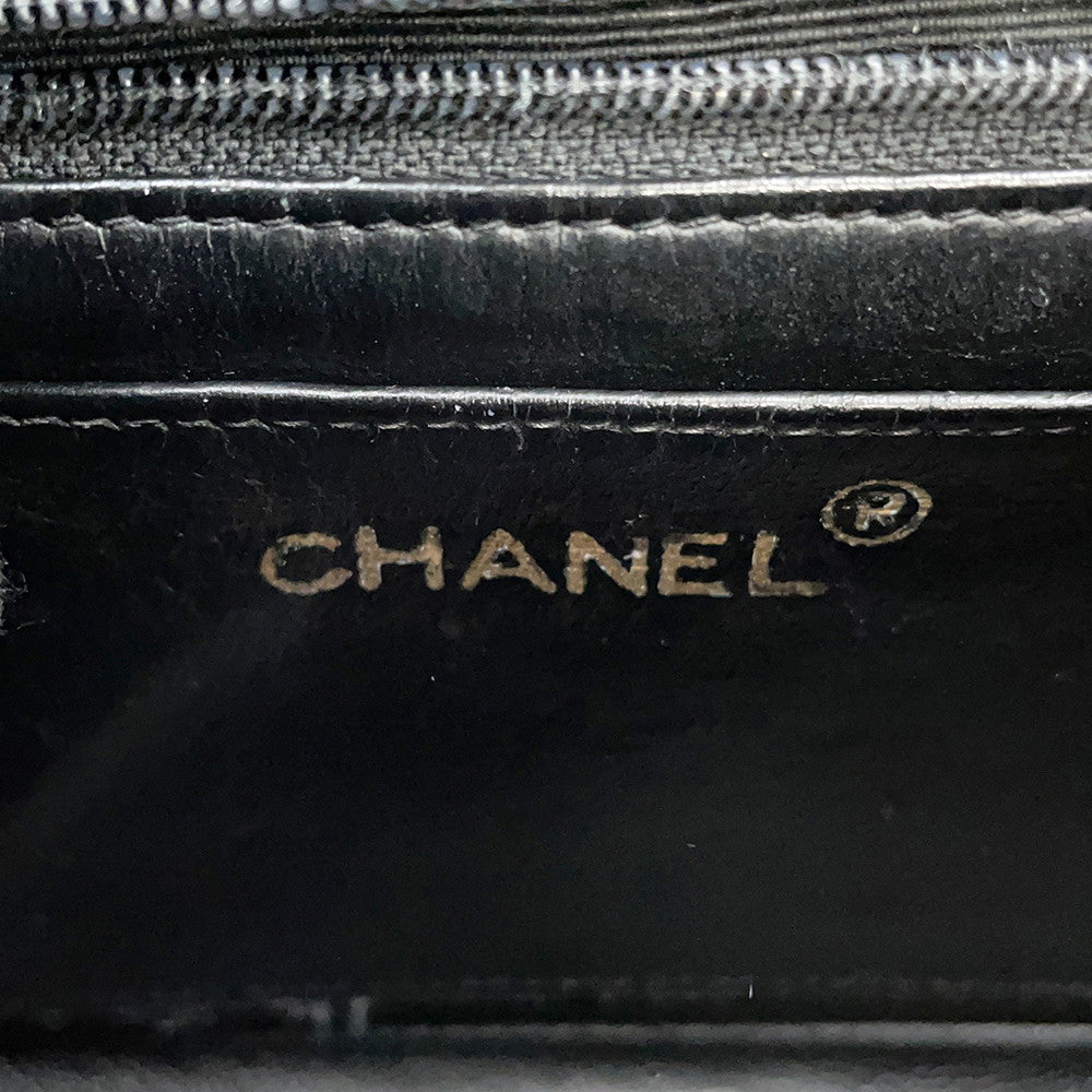 CHANEL V Stitch ChainShoulder Bag Black Caviar Leather