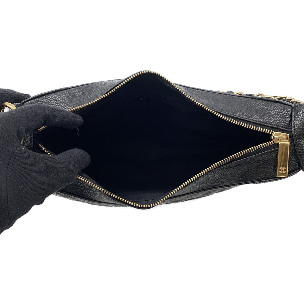 CHANEL Matelasse CC Logo One Shoulder Bag BlackA20993 Caviar Leather