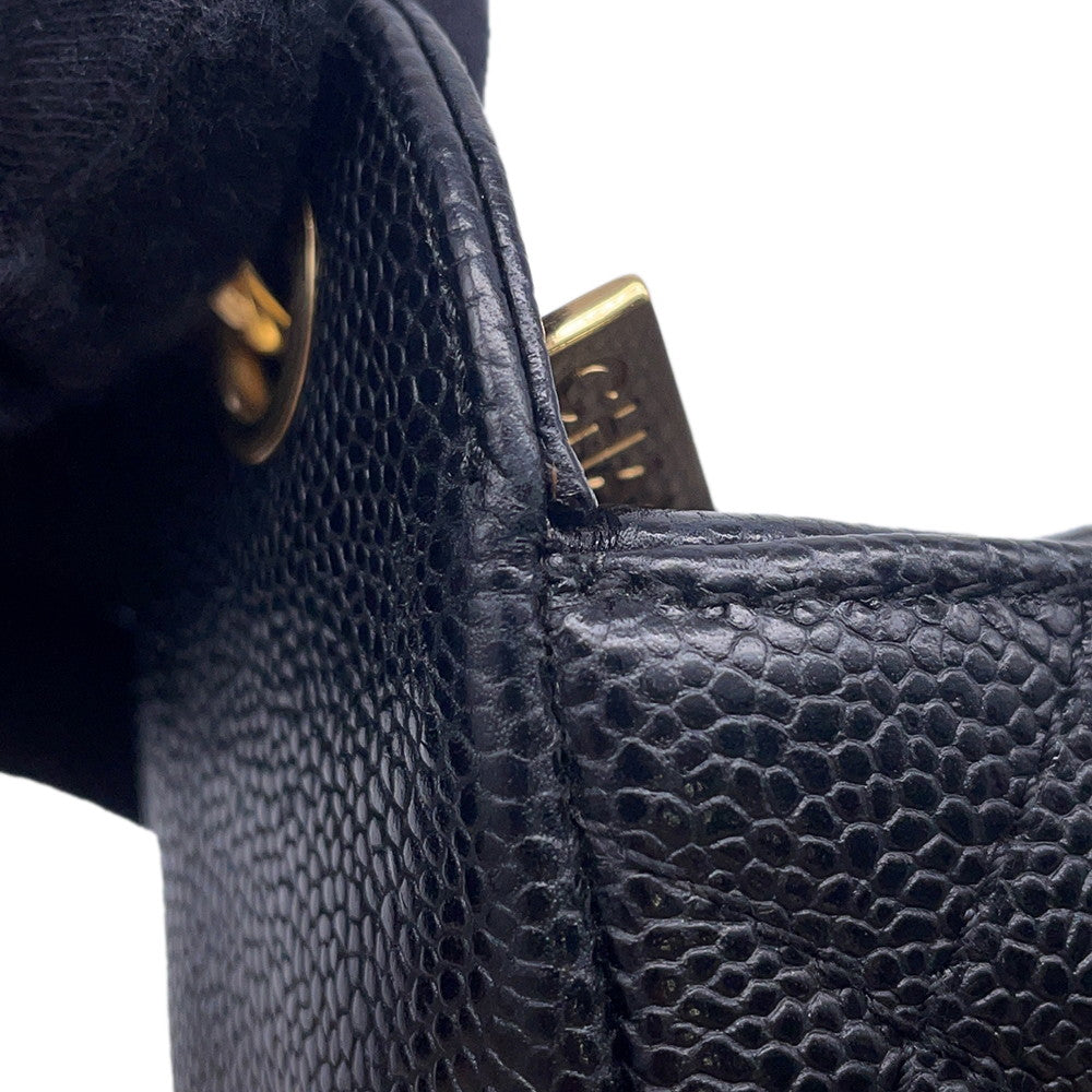 CHANEL Matelasse CC Logo One Shoulder Bag BlackA20993 Caviar Leather