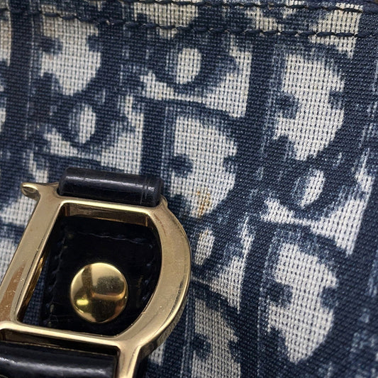 Dior Trotter Travel Bag Navy PVC Patent Leather