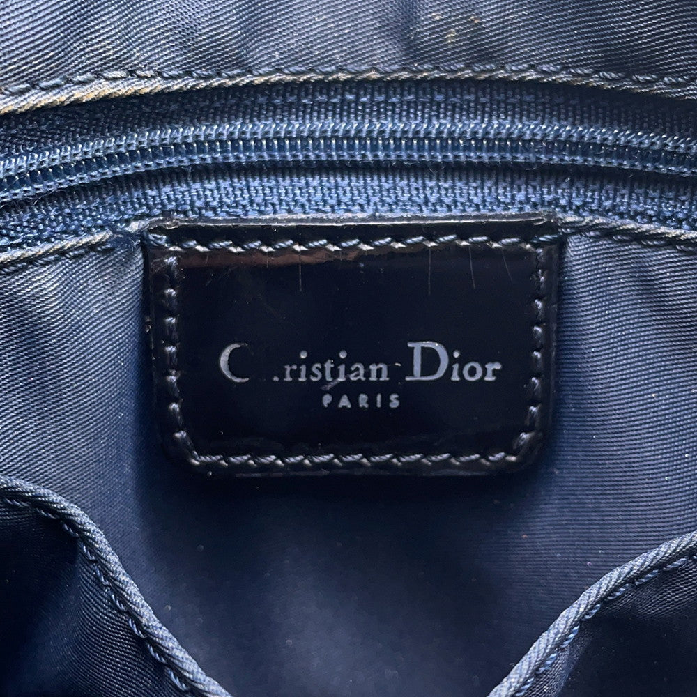 Dior Trotter Travel Bag Navy PVC Patent Leather