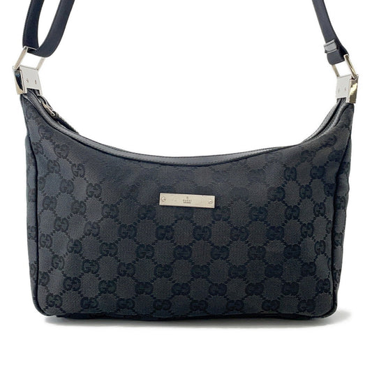 GUCCI GG Canvas One Shoulder Bag Black019 0433 Canvas Leather