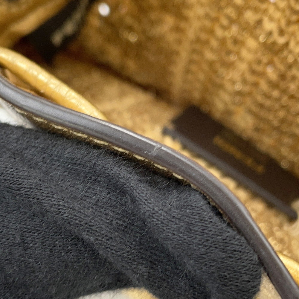 FENDI Montrezor Gold8BS010 Straw Leather Size Mini