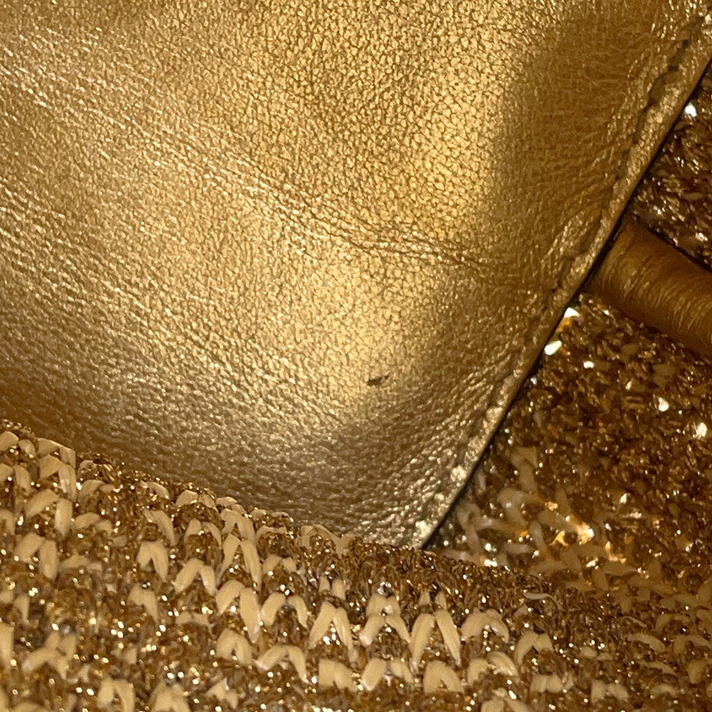 FENDI Montrezor Gold8BS010 Straw Leather Size Mini